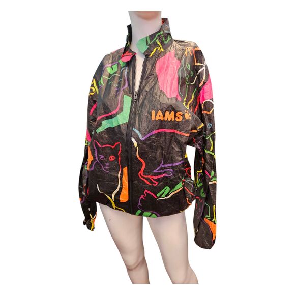 IAMS Cat Food Promotional Windbreaker Jacket Vintage 90's size XL - Picture 3 of 8
